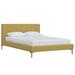 AllModern Rand Upholstered Bed Upholstered, Polyester in Yellow | 37 H x 82 W x 90 D in | Wayfair AED3743CD42E46BAB4CB0C9348D57D6F