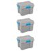 Sterilite 18336A03 30 Gallon Plastic Storage Container Box, Gray/Blue Plastic in Blue/Gray | 17.37 H x 20 W x 30.25 D in | Wayfair 3 x 18336A03