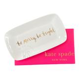 Kate Spade Other | Kate Spade New York Lenox Arbor Village Hors D'oeuvre Tray "Be Merry, Be Bright" | Color: Gold/White | Size: Os