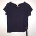 Michael Kors Tops | Michael Kors Small Navy Blue T-Shirt With Short Sleeves, Ring Tie On Lower Left | Color: Blue | Size: S