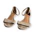 J. Crew Shoes | J Crew Tan Suede Leather Ankle Strap Mini Wedge Shoes Women's Size 7 | Color: Cream/Tan | Size: 7