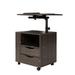 Nightstand with Swivel Top,Drawers,Wheels and Shelf,Height Adjustable