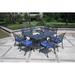 Lark Manor™ Annecorinne Square 8 - Person 64" Long Aluminum Outdoor Dining Set w/ Sunbrella Cushions | 64 W x 64 D in | Wayfair