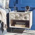 Everly Quinn Nightstand Wood in White | 20 H x 14 D in | Wayfair 5687072CA8444120857E68D049DB2700