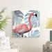 Bayou Breeze Flamingo Splash I Canvas in White | 36 H x 36 W x 1.25 D in | Wayfair CBB1D20BF6734B81805FD46304523B29