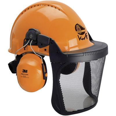 3M Waldarbeiterhelm orange mit Visier G3000M 3MO315C Image