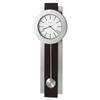 Howard Miller Dark Brown and Silver Plastic and Glass Wall Clock