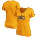 Women's Fanatics Branded Gold St. Louis Blues Authentic Pro Secondary Logo V-Neck T-Shirt