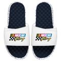 Men's ISlide White/Navy NASCAR Throwback Americana Slide Sandals