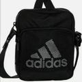 Adidas Bags | Adidas Logo Amplifier Festival Crossbody 3 Stripes Unisex Black/White Travel Bag | Color: Black | Size: Os