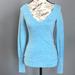 American Eagle Outfitters Tops | American Eagle Long Sleeve Top. Super Soft. Vneck. Stay Put Sleeves | Color: Blue | Size: S