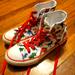 Converse Shoes | Converse Kids Dino Print High Tops, Sz 2 | Color: Red/White | Size: 2b