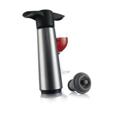 Wine Saver Giftpack ( 1 Stainless Steel Pump, 2 Stoppers) by Vacu Vin in Silver