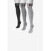 Plus Size Women's 3 Pair Buckle Cuff Over The Knee Socks by MUK LUKS in Black (Size ONE)