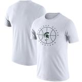 Men's Nike White Michigan State Spartans Basketball Icon Legend Performance T-Shirt