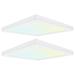 Luxrite 18-Watt 9 In. Square 3 Color Selectable 3000K/4000K/5000K LED Flush Mount Dimmable Fixture 1200 Lumens 2-Pack in White | Wayfair