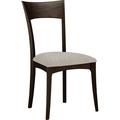 Copeland Furniture Ingrid Side Chair Genuine Leather in Brown | 37.5 H x 19.75 W x 22 D in | Wayfair 8-ING-20-53-Linen Silver