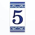 QEP Kantu 4" H Reflective Ceramic House Number Ceramic in Blue | 4 H x 2 W x 0.31 D in | Wayfair 2113016