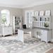 Lark Manor™ Pernell L-Shape Credenza Desk w/ Hutch Wood in Gray/White | Wayfair 6C0581DAC4F3466F939C6BA02A66A918