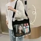 Sac en toile japonais Harajuku JK pour femmes pochette transparente Itabag Mochila uniforme de