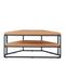Meuble TV d'angle en bois et métal L120cm - Bois clair