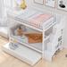 Twin over Twin Bunk Bed with 1 Trundle and 4 Storage Shelves (Can Be Split into 3 Separate Beds)