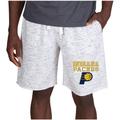 Men's Concepts Sport White/Charcoal Indiana Pacers Alley Fleece Shorts