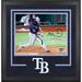 Manuel Margot Tampa Bay Rays Deluxe Framed Autographed 16" x 20" 2020 MLB World Series Hitting Photograph