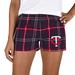 Women's Concepts Sport Navy/Red Minnesota Twins Ultimate Flannel Shorts