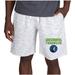 Men's Concepts Sport White/Charcoal Minnesota Timberwolves Alley Fleece Shorts