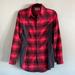 Athleta Tops | Athleta Red Plaid Button Down Top | Color: Gray/Red | Size: Xs