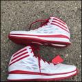 Adidas Shoes | Adidas Sprintweb Adizero Hightop Red White Basketball Sneakers Mens Sz 17 | Color: Red/White | Size: 17