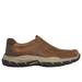 Skechers Men's Relaxed Fit: Respected - Catel Slip-On Shoes | Size 11.0 Extra Wide | Brown | Leather/Synthetic/Textile