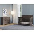 Child Craft Redmond Convertible Crib, Dresser & Dressing Kit 3-Piece Nursery Set Wood in Brown/Green | 45 H x 30.3 W x 56.5 D in | Wayfair