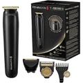 Remington Beard Trimmer, Men's Hair Clipper, 9 Hair Combs + Foil Razor Accessory, Rechargeable 5H Autonomy, 100% Waterproof, T Blade for Details, MB7050