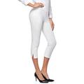 Tapata Women's 20.5Inch Straight Leg Capri Dress Pants Cropped Office Pants Casual Career Pants Whites