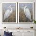 Rosecliff Heights White Heron I Premium Framed Canvas - Ready To Hang Canvas, Solid Wood in Gray/White | 20" H x 34" W x 1.5" D | Wayfair