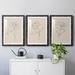 Kelly Clarkson Home Floral Contour Study I Premium Framed Matte - Ready To Hang Paper, in Gray/Green/Indigo | 20 H x 51 W x 1 D in | Wayfair