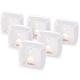 Stick-on Motion Sensor Lights, Warm White LED Night Light, Stick-Anywhere Stair Lights, Wireless Closet Light, Battery Operated Wall Light for Kitchen, Hallway, Bedroom, Bathroom, Stairs, 6-Pack