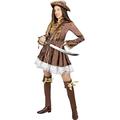 Funidelia | Colonial Pirate Costumes for woman Corsair, Buccaneer - Costumes for adults, accessory fancy dress & props for Halloween, carnival & parties - Size L - Brown