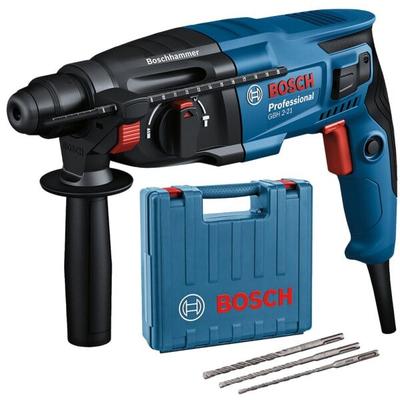 BOSCH Bohrhammer SDS plus »GBH 2-21« inkl. Zubehör + Koffer blau, 8.8x20.5x20.5 cm