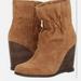 Anthropologie Shoes | Anthropologie Splendid Rebecca Wedge Booties ~ Size 6.5 Us | Color: Tan | Size: 6.5