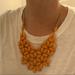 J. Crew Jewelry | Jcrew Coral Flower Necklace | Color: Gold/Orange | Size: Os
