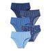 Plus Size Women's Hi-Cut Cotton Brief 5-Pack by Comfort Choice in Evening Blue Dot Pack (Size 9)