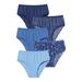 Plus Size Women's Hi-Cut Cotton Brief 5-Pack by Comfort Choice in Evening Blue Dot Pack (Size 13)