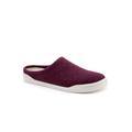 Wide Width Women's Auburn Mule by SoftWalk in Burgundy Fabric (Size 6 W)