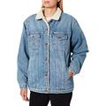 Wrangler Women's Heritage Sherpa Jacket Denim, Secret Love, XS