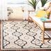Black/White 63 x 0.25 in Area Rug - Winston Porter Herefordshire Geometric Ivory/Black Indoor/Outdoor Area Rug | 63 W x 0.25 D in | Wayfair