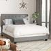 Wrought Studio™ Baconton Tufted Low Profile Standard Bed Upholstered/Polyester in Gray | 47.5 H x 58.7 W x 78.94 D in | Wayfair