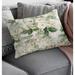 Red Barrel Studio® Verde Pillow Floral Lumbar Pillow Eco-Fill/Polyester/Polyfill in Black/Gray/Green | 12 H x 16 W x 4 D in | Wayfair